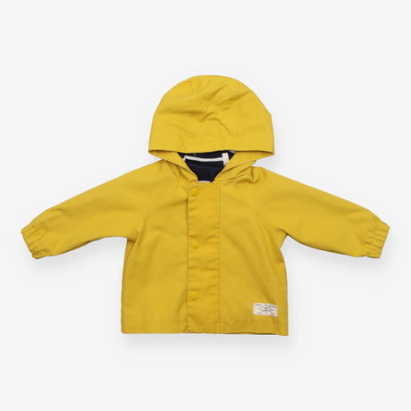 Yellow Coat with Striped Lining