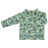 Fleece-lined top, acorns - green