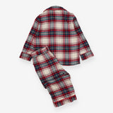 Tartan pyjamas cream, red and green