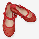 Ballet Shoes Red Heart Mesh