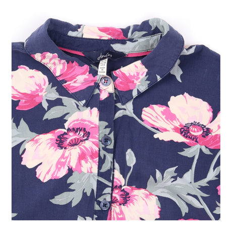 Shirt Navy Blue Floral Long Sleeve Button Down