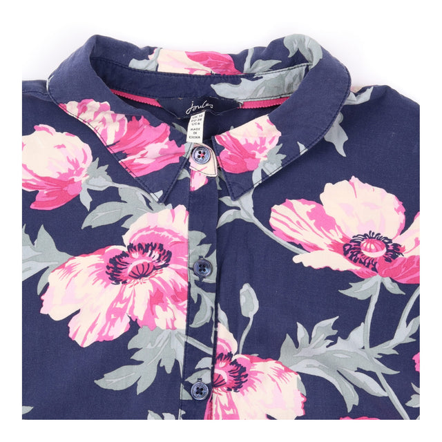 Shirt Navy Blue Floral Long Sleeve Button Down