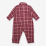 Sleepsuit Red, White and Blue Check