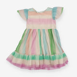 Dress stripes net over dress SS