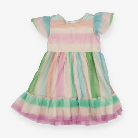 Dress stripes net over dress SS