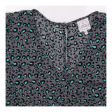 Midi and Tiered Dress Grey Teal Animal Print Tiere