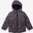 Reversible navy floral coat