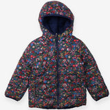 Reversible navy floral coat
