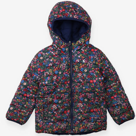 Reversible navy floral coat