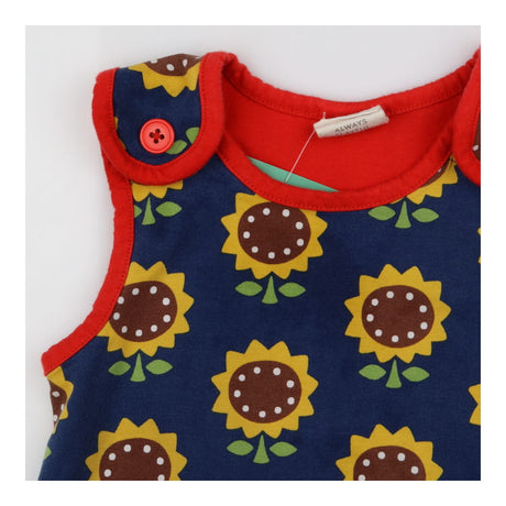 Dress navy with sunflowers
