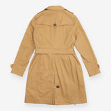 Trench Coat Camel Belted Longline Single Breasted
