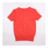 Short Sleeve Coral Fine-Knit Button Cardigan