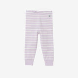 Lilac stripe baby leggings