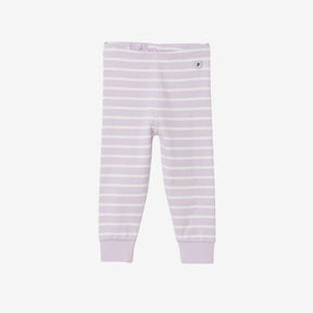 Lilac stripe baby leggings