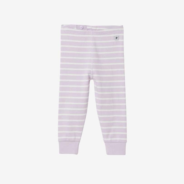 Lilac stripe baby leggings
