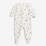 Sleepsuit cream safari animals