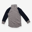 Navy and grey merino wool thermal top