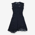 Lucy Dress Navy Blue Lace Asymmetric Handkerchief
