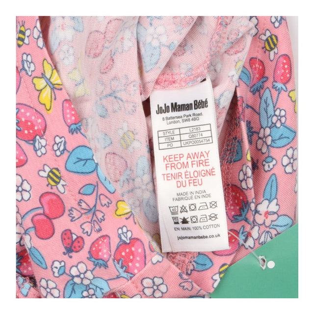 Shorts Pink strawberries bees Smocked Waist Jersey