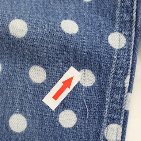 Jumpsuit Denim Collared White Spotted