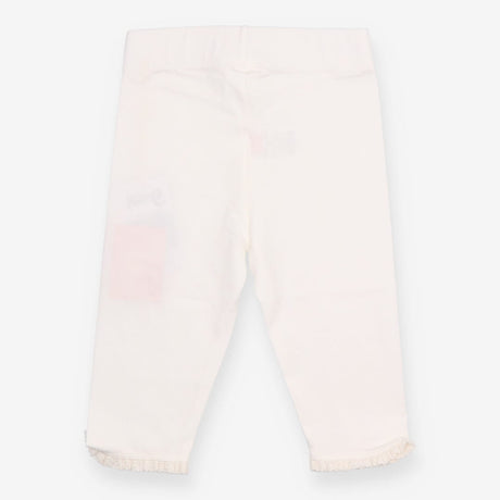 Legging Short Pedal Pushers Cream Crochet Hem