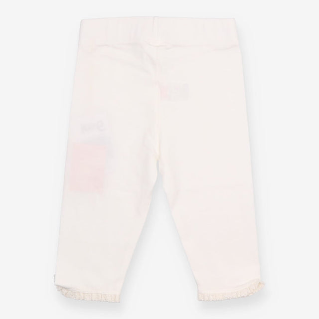 Legging Short Pedal Pushers Cream Crochet Hem