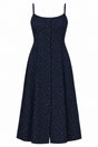 Strappy Midi Dress Navy Polka Dot