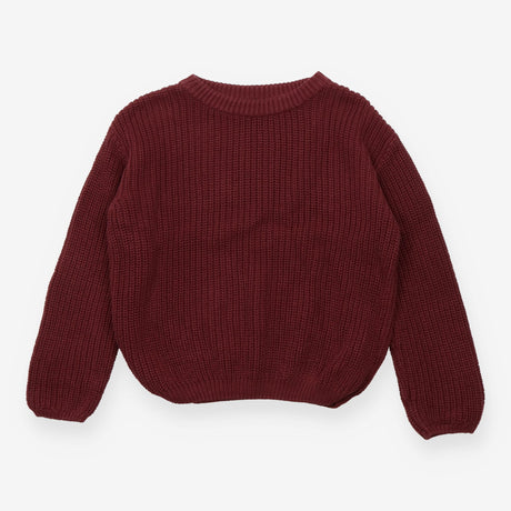 Burgundy Chunky Knit Jumper