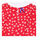 Red Floral Tiered Short Sleeve Nursing M