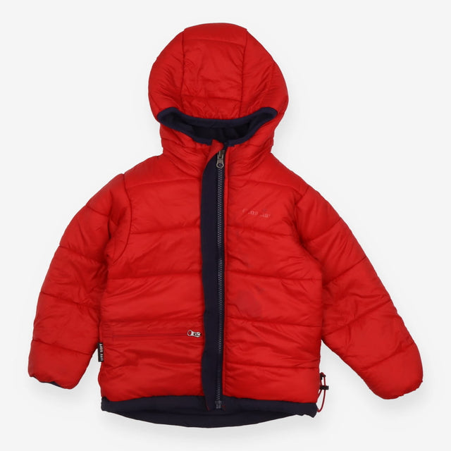 Puffer coat reversible navy blue red weather proof