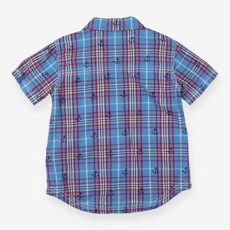 Shirt SS blue check anchors