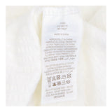 Shirt White Textured Cotton Button Front