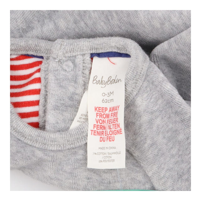 Outfit long sleeve grey and hat set penguin