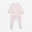 Sleepsuit pink collar bows