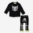 Skeleton knit leggings with t-shirt