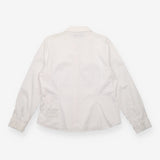 White Fitted Long Sleeve Shirt