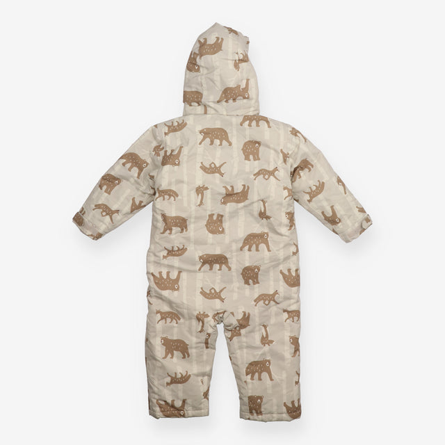 Puddlesuit beige bears trees