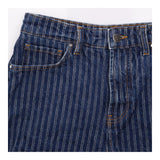 Shorts Blue Denim Pinstripe High Rise Denim