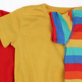 Rainbow and multi colour Bodysuits 4 Pack