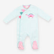 Sleepsuit velour Mint Dino Spikes