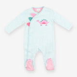 Sleepsuit velour Mint Dino Spikes