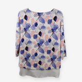 Printed Jersey Top – Laina Leaf Pattern