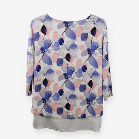 Printed Jersey Top – Laina Leaf Pattern