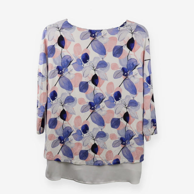 Printed Jersey Top – Laina Leaf Pattern