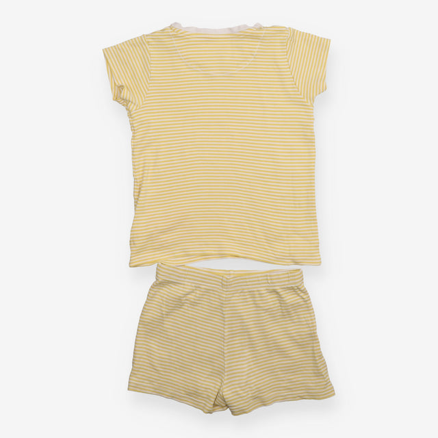 Pyjama Yellow Strips Sea Horse Embroidered