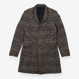 Checked Coat Wool Blend Longline Tailored Single B