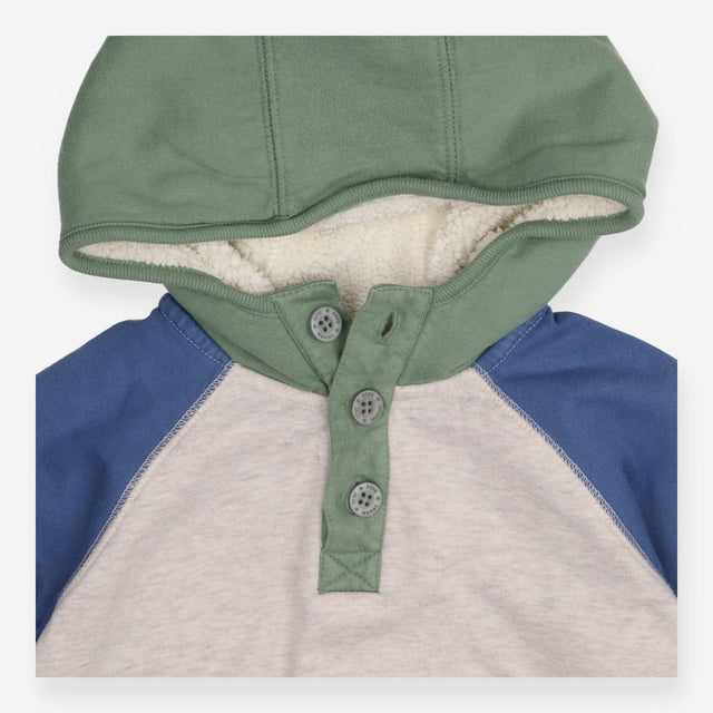 Hoodie grey and blue tractor