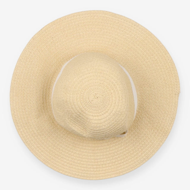 Sunhat Straw White Bow Tied