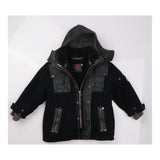 Coat black fur lining