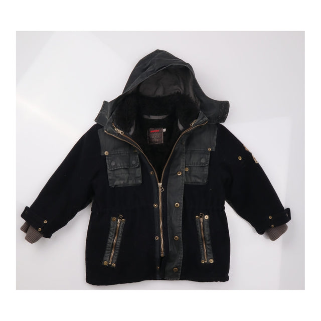 Coat black fur lining